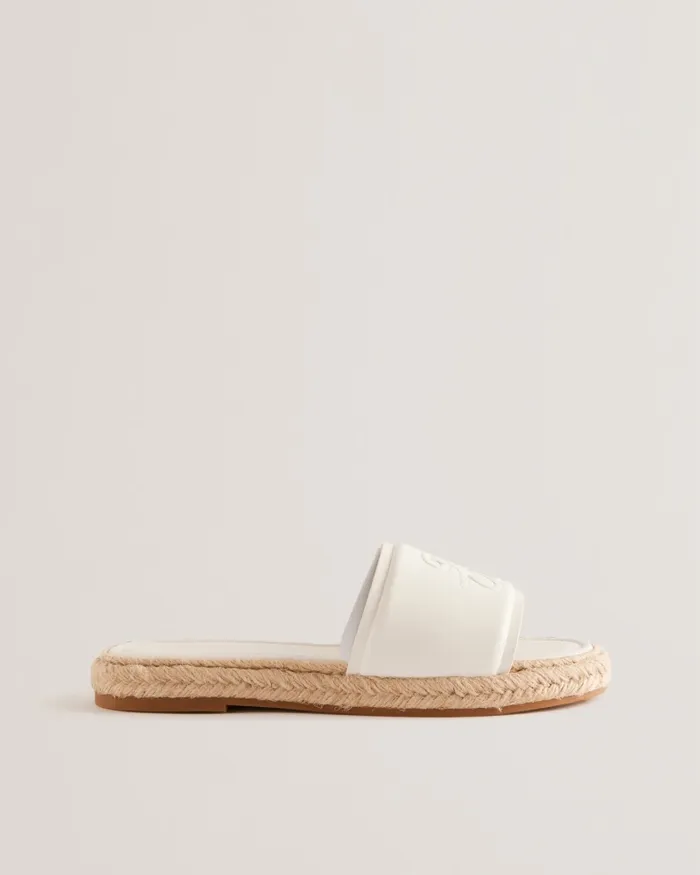 Women PORTIYA 8211 Leather Espadrille Flatform Slider Sandals White Ted Baker Sandals and Sliders Women PORTIYA 8211 Leather Espadrille Flatform Slider Sandals White Ted Baker Sandals and Sliders