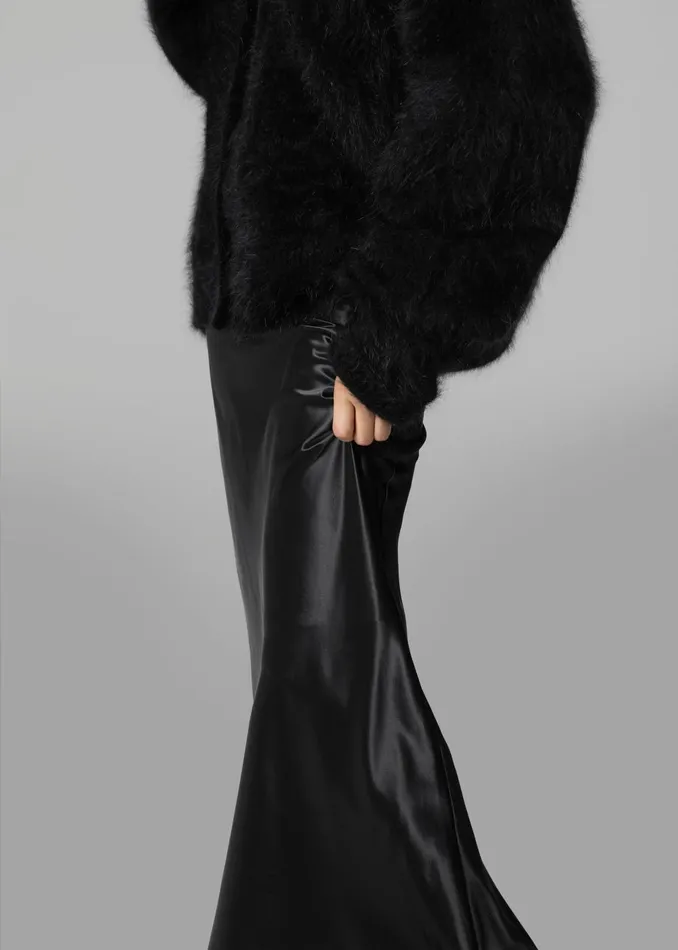 Women Renesmee Satin Skirt 8211 Black The Frankie Shop Bottoms
