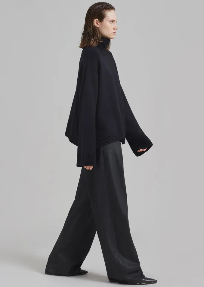 Women Rhea Trapeze Turtleneck 8211 Black The Frankie Shop Knitwear