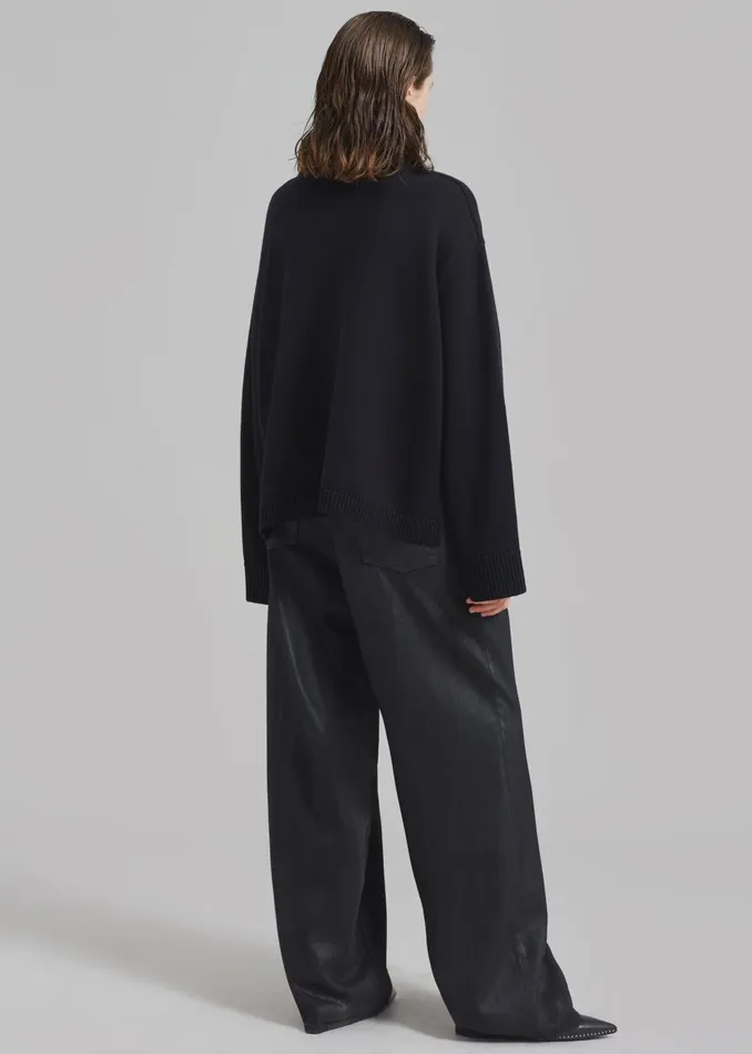 Women Rhea Trapeze Turtleneck 8211 Black The Frankie Shop Knitwear