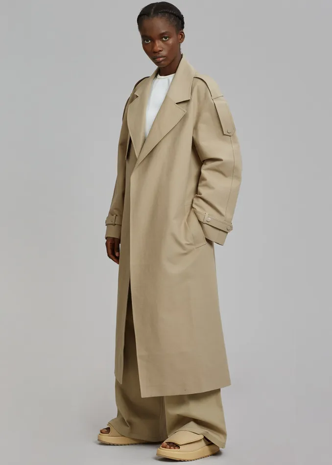 Women Rhodes Trench Coat 8211 Natural The Frankie Shop Outerwear