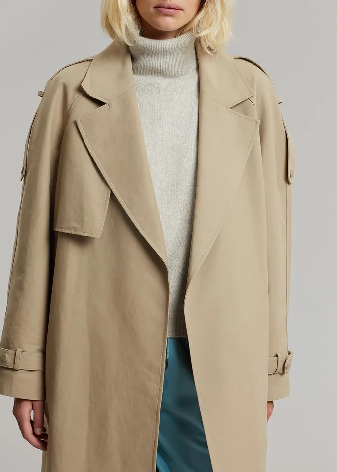 Women Rhodes Trench Coat 8211 Natural The Frankie Shop Outerwear