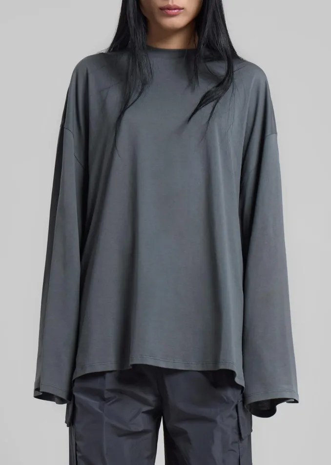 Women Rio Oversized Sleeve Tee 8211 Khaki The Frankie Shop Tops