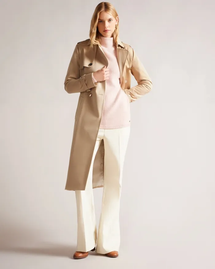 Women ROBBII 8211 Lightweight Showerproof Trench Coat Natural Ted Baker Coats and Jackets Women ROBBII 8211 Lightweight Showerproof Trench Coat Natural Ted Baker Coats and Jackets