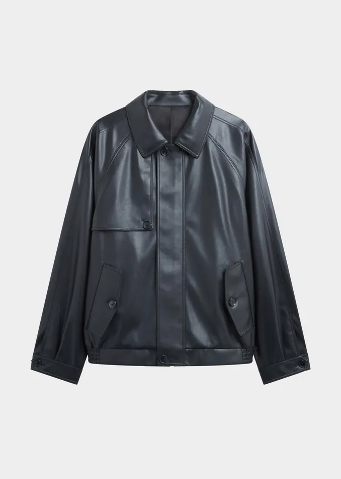 Women Roisin Faux Leather Jacket 8211 Black The Frankie Shop Outerwear