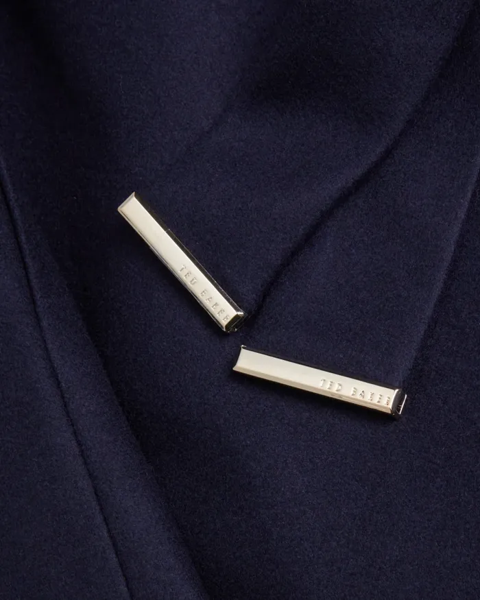 Women ROSE 8211 Wool Wrap Coat Navy Ted Baker Coats and Jackets