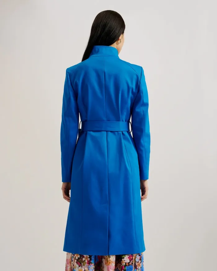 Women ROSINA 8211 Midi Length Wrap Trench Coat Medium Blue Ted Baker Coats and Jackets Women ROSINA 8211 Midi Length Wrap Trench Coat Medium Blue Ted Baker Coats and Jackets