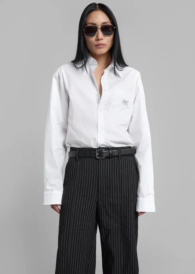 Women Rotate Cargo Pants 8211 Black Pinstripe The Frankie Shop Bottoms
