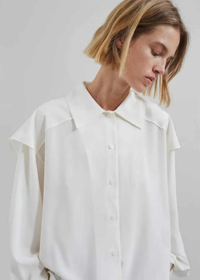 Women Ruma Blouse 8211 Off White The Frankie Shop Tops