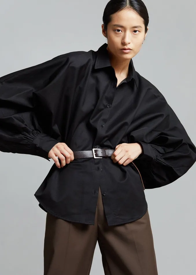 Women Sabi Blouse 8211 Black The Frankie Shop Tops
