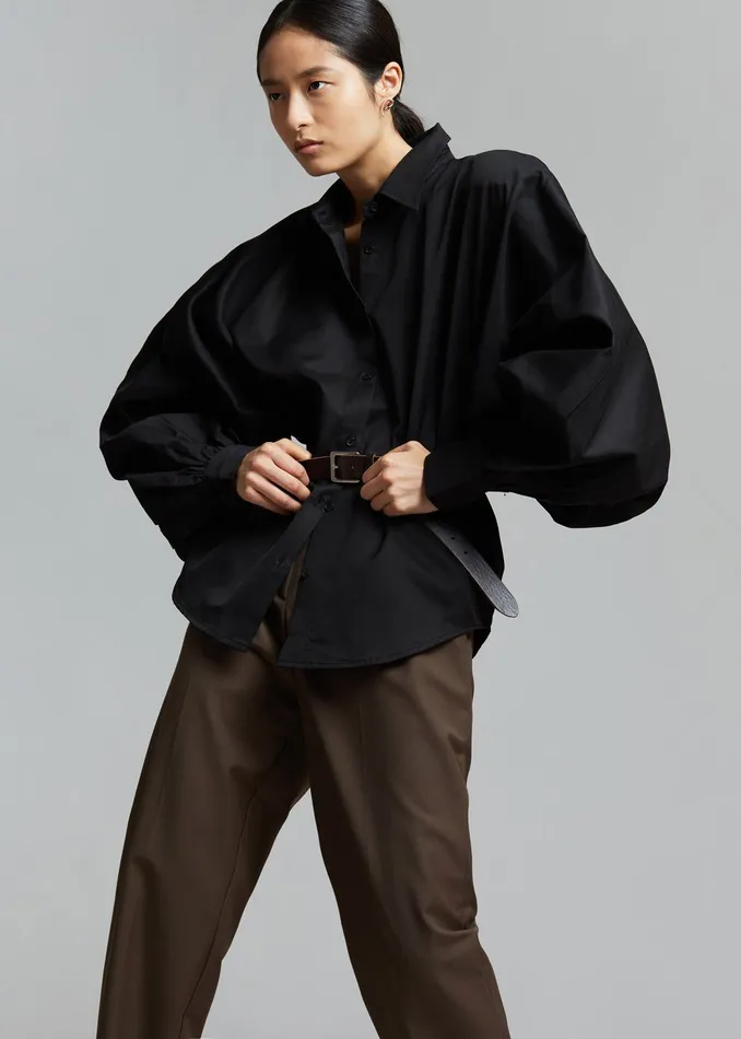 Women Sabi Blouse 8211 Black The Frankie Shop Tops