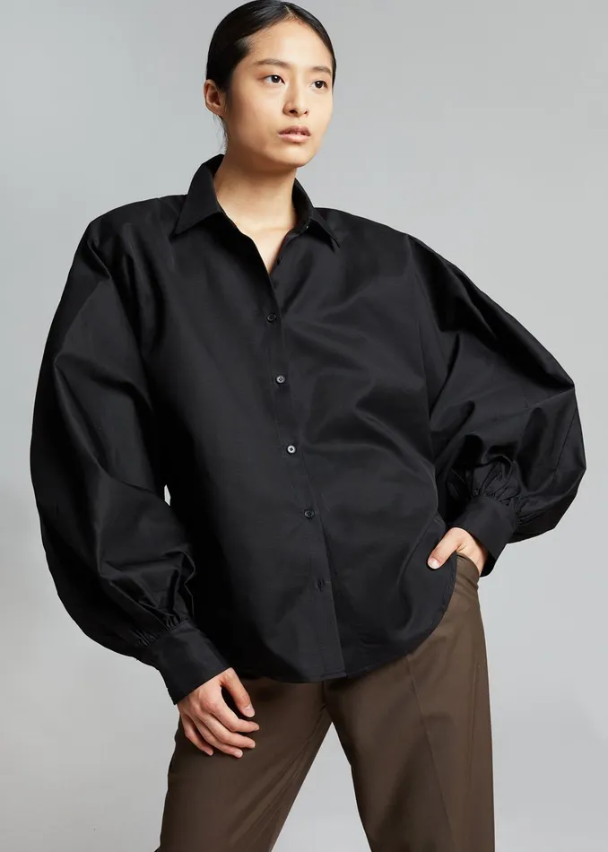 Women Sabi Blouse 8211 Black The Frankie Shop Tops