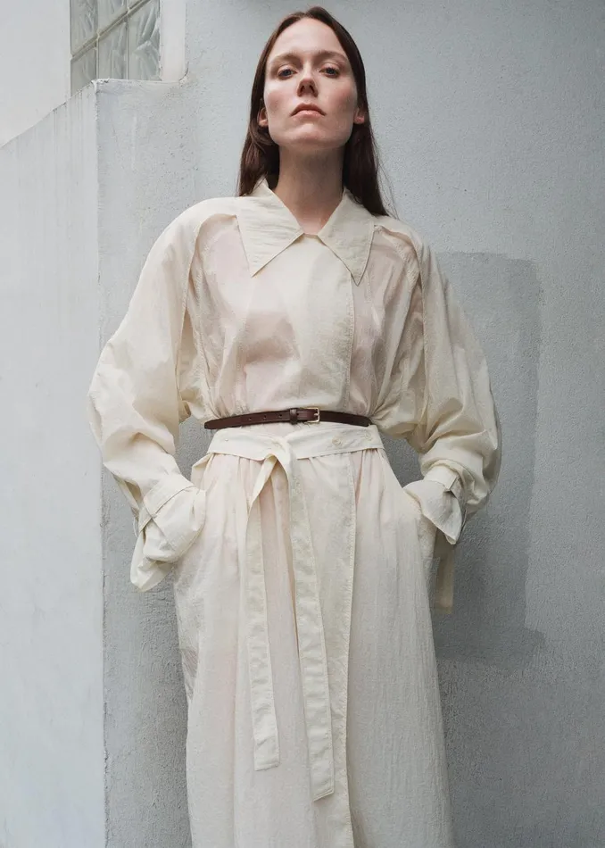 Women Sal Trench Coat 8211 Ivory The Frankie Shop Outerwear