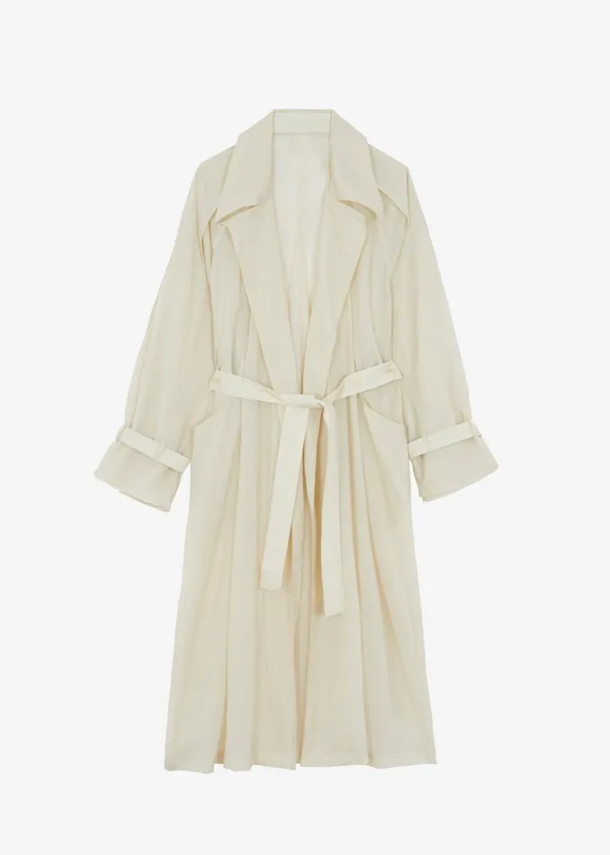 Women Sal Trench Coat 8211 Ivory The Frankie Shop Outerwear