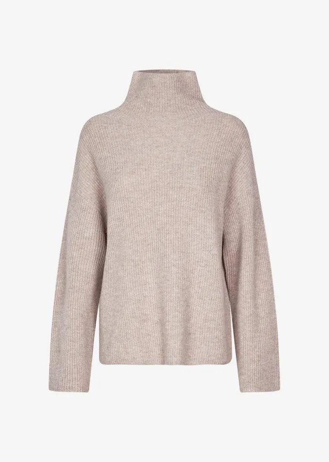 Women Samse Samse Sazlata Turtleneck 8211 Khaki Melange The Frankie Shop Knitwear