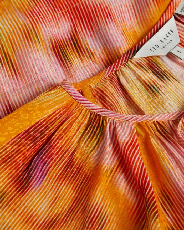 Women SAPHYA 8211 Relaxed Fit Tie Detail Blouse Orange Ted Baker Tops and Blouses Women SAPHYA 8211 Relaxed Fit Tie Detail Blouse Orange Ted Baker Tops and Blouses