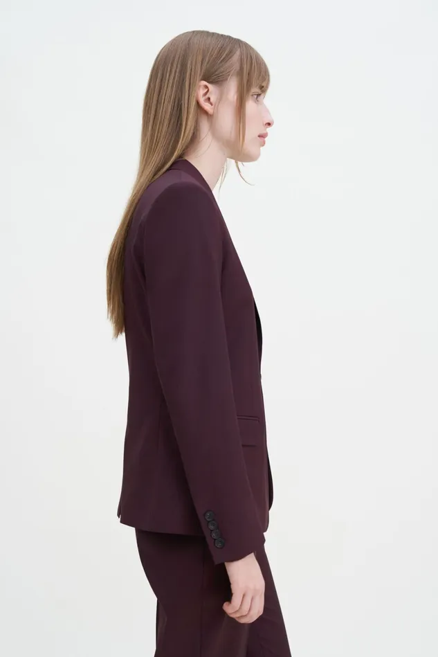 Women Sasha Cool Wool Blazer Burgundy Filippa K Blazers