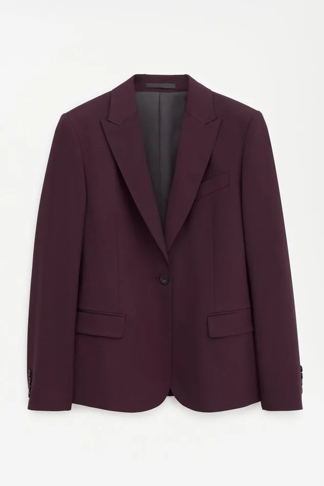 Women Sasha Cool Wool Blazer Burgundy Filippa K Blazers
