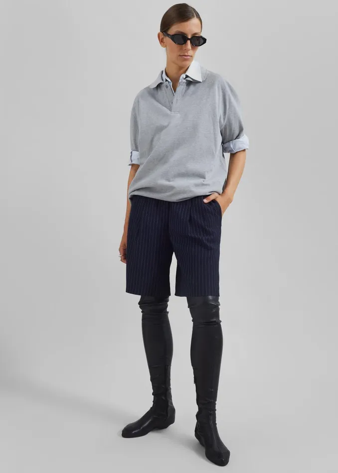Women Sava Bermuda Shorts 8211 NavyWhite Stripe The Frankie Shop Bottoms