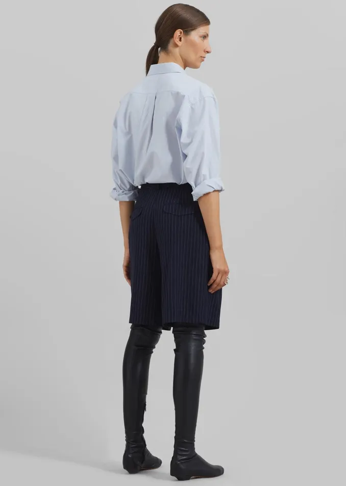 Women Sava Bermuda Shorts 8211 NavyWhite Stripe The Frankie Shop Bottoms