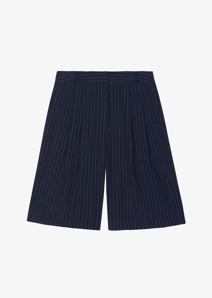 Women Sava Bermuda Shorts 8211 NavyWhite Stripe The Frankie Shop Bottoms