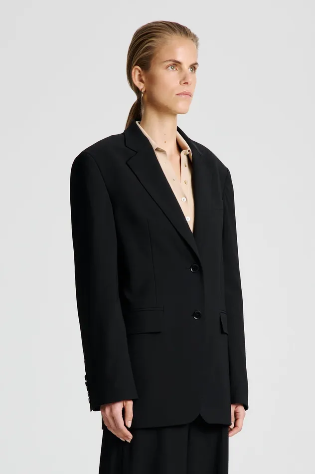 Women Scanlan Theodore GOTHAM OVERSIZED JACKET BLACK Jackets