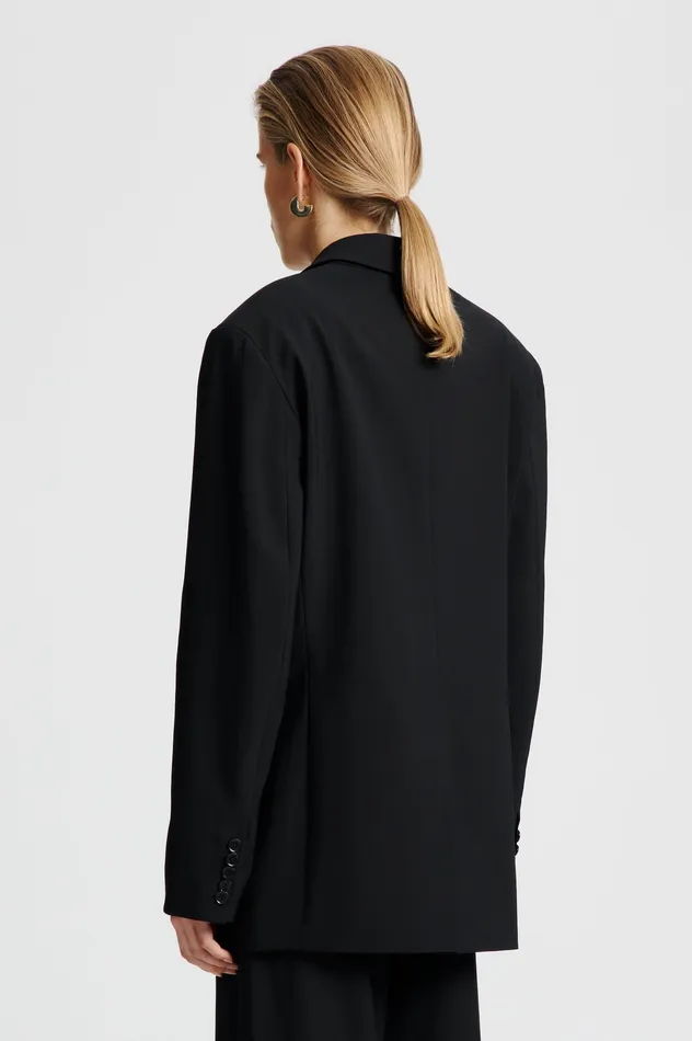 Women Scanlan Theodore GOTHAM OVERSIZED JACKET BLACK Jackets