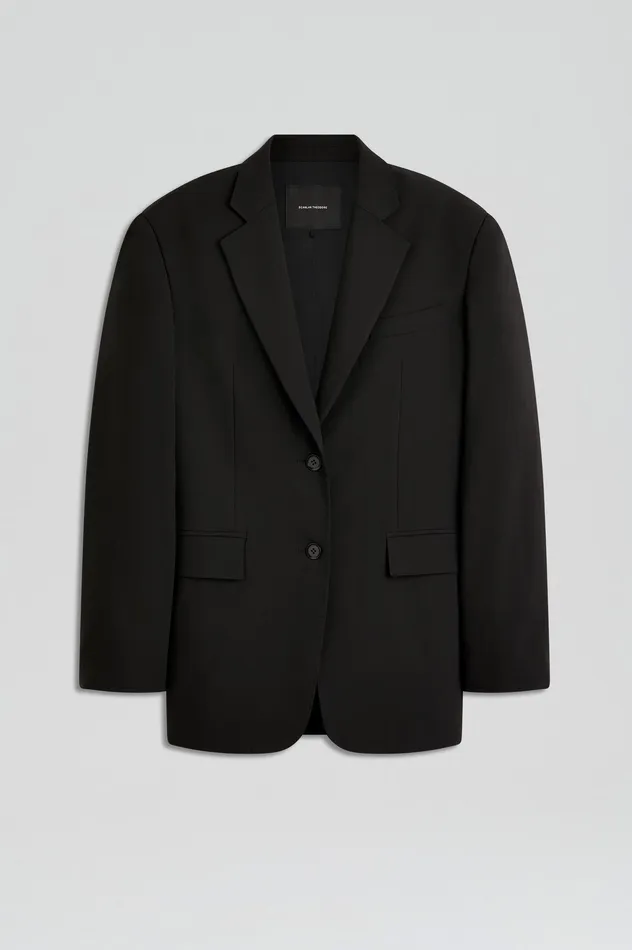Women Scanlan Theodore GOTHAM OVERSIZED JACKET BLACK Jackets