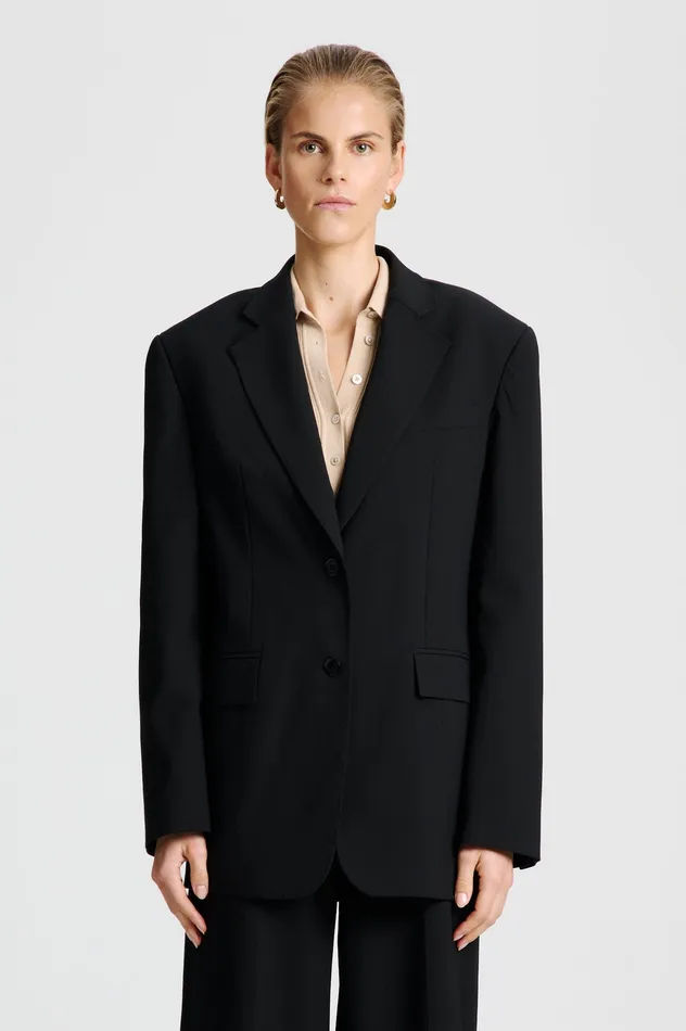 Women Scanlan Theodore GOTHAM OVERSIZED JACKET BLACK Jackets