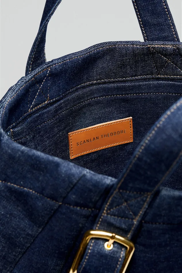 Women Scanlan Theodore TAILORED DENIM TOTE INDIGOB Denim Women Scanlan Theodore TAILORED DENIM TOTE INDIGOB Denim