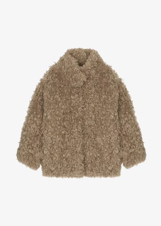 Women Scotia Faux Shearling Jacket 8211 Beige The Frankie Shop Outerwear