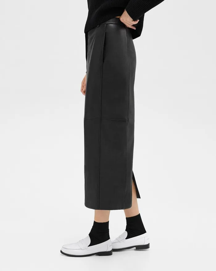 Women Shoes Theory City Loafer In Leather White