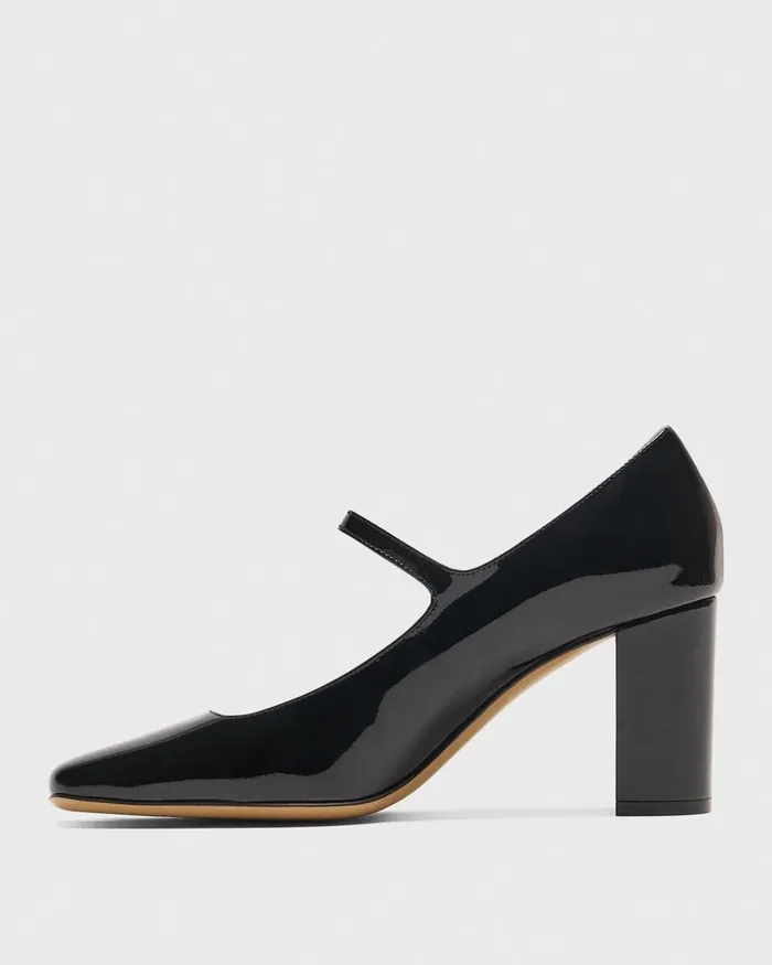 Women Shoes Theory Mary Jane Pump In Leather Black