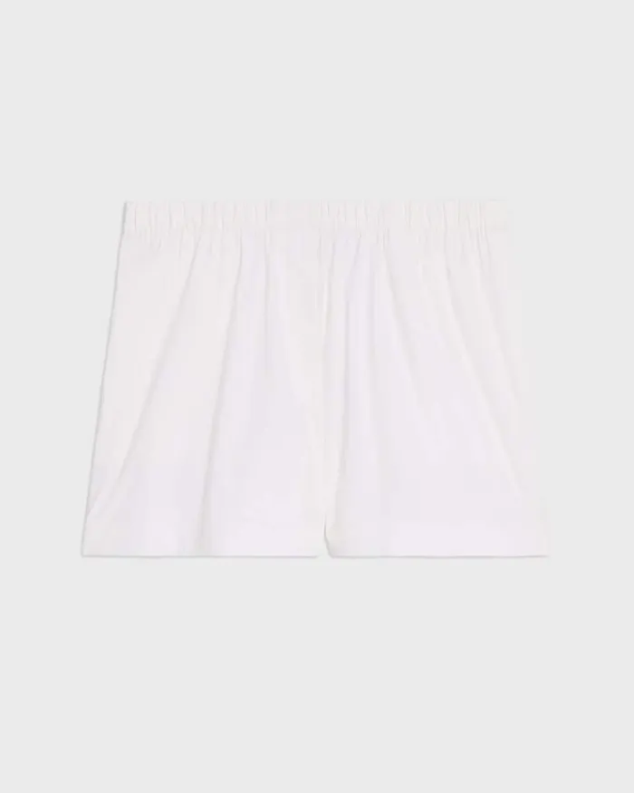 Women Shorts Theory Boxer Short In Good Cotton White