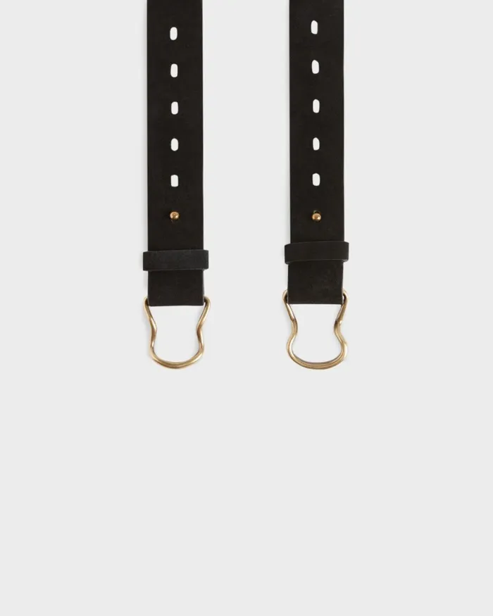 Women Skinny Suede Belt Black Comptoir Des Cotonniers