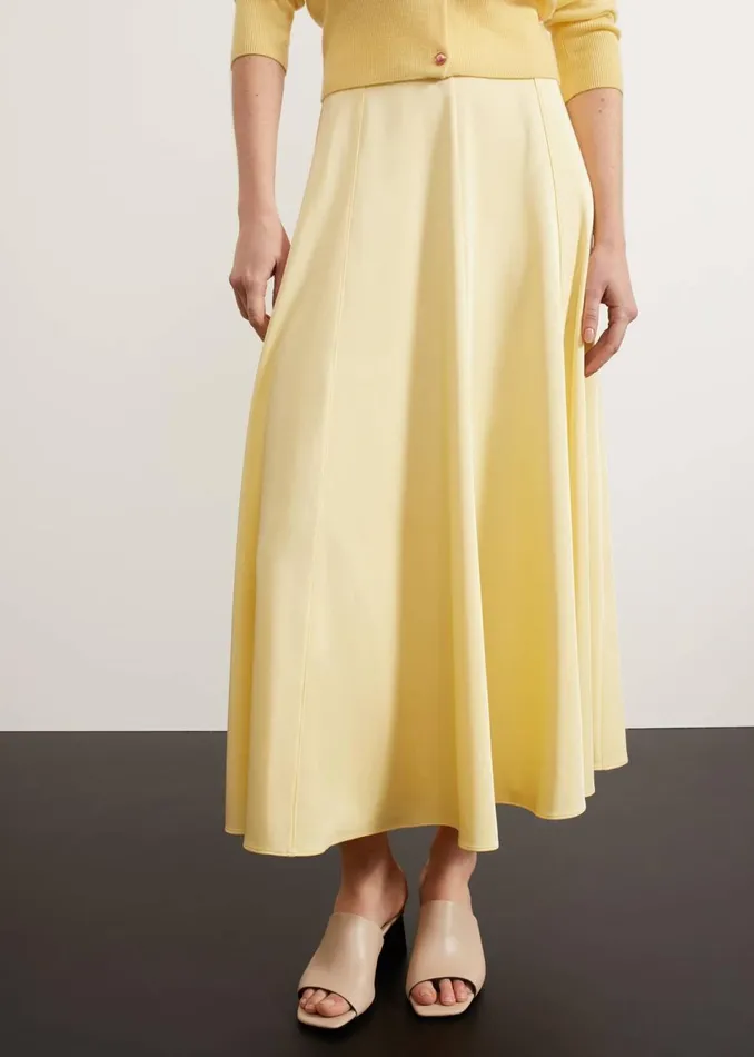 Women Skirts Hobbs Charteris Skirt Pale Yellow