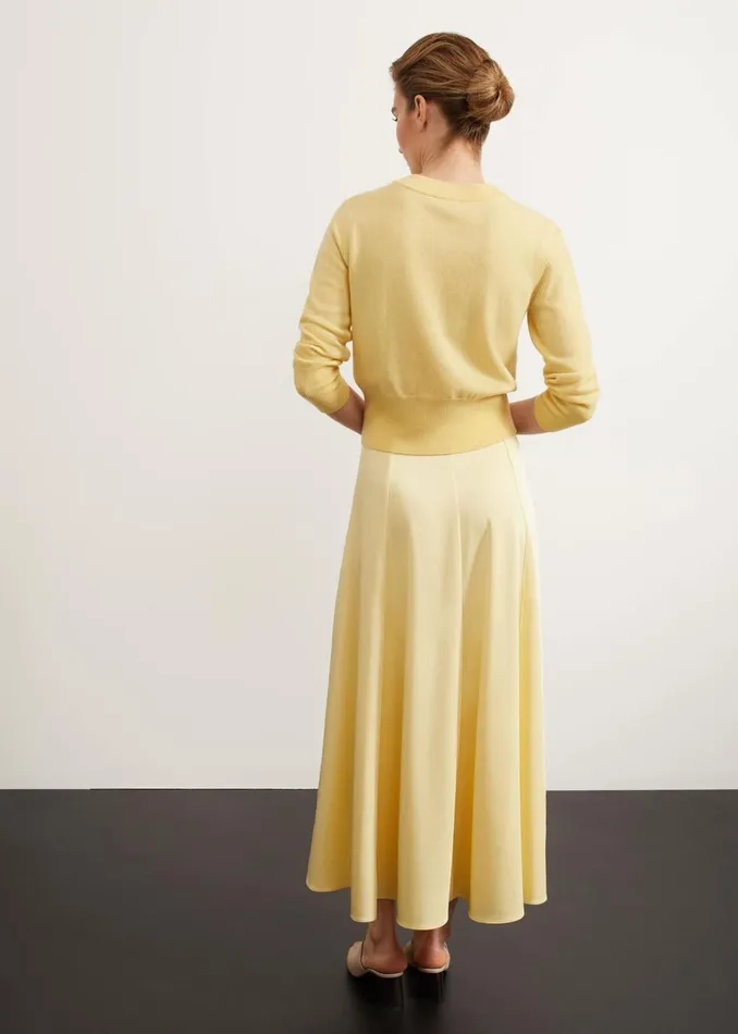 Women Skirts Hobbs Charteris Skirt Pale Yellow