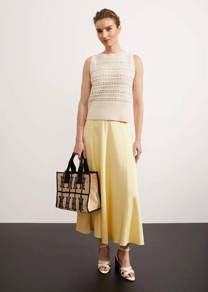 Women Skirts Hobbs Charteris Skirt Pale Yellow