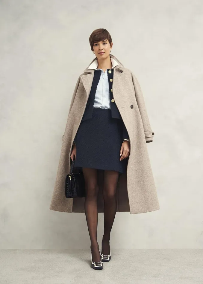 Women Skirts Hobbs Marie Skirt With Wool Navy