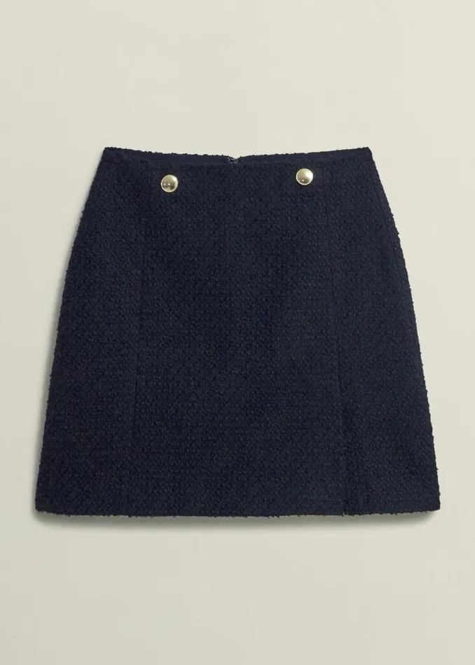Women Skirts Hobbs Marie Skirt With Wool Navy