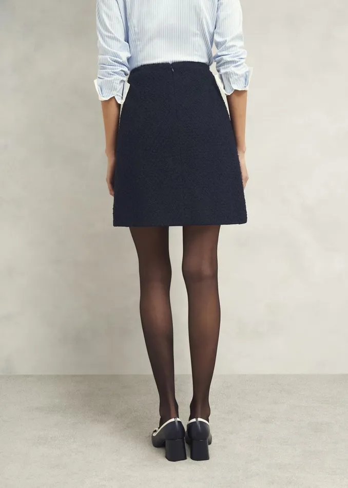 Women Skirts Hobbs Marie Skirt With Wool Navy