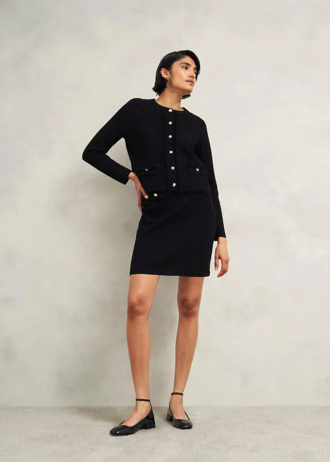 Women Skirts Hobbs Sairey Sparkle Knitted Skirt Black