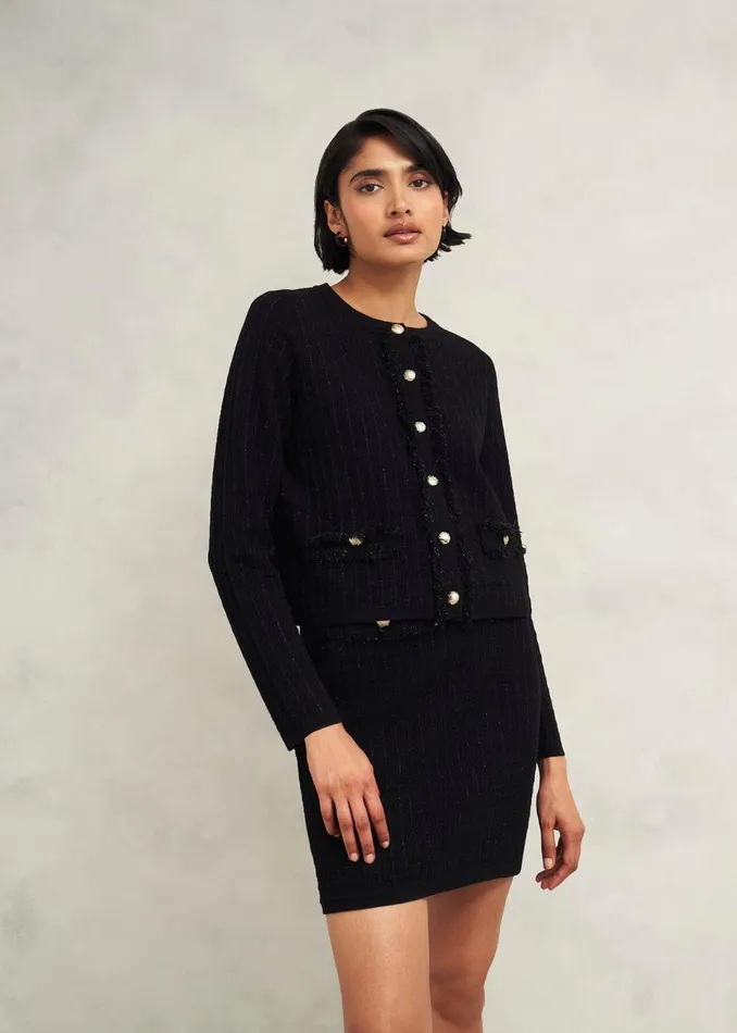 Women Skirts Hobbs Sairey Sparkle Knitted Skirt Black