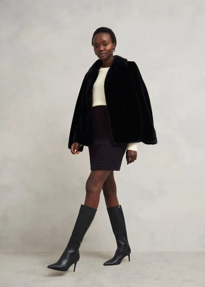Women Skirts Hobbs Sairey Sparkle Knitted Skirt Black