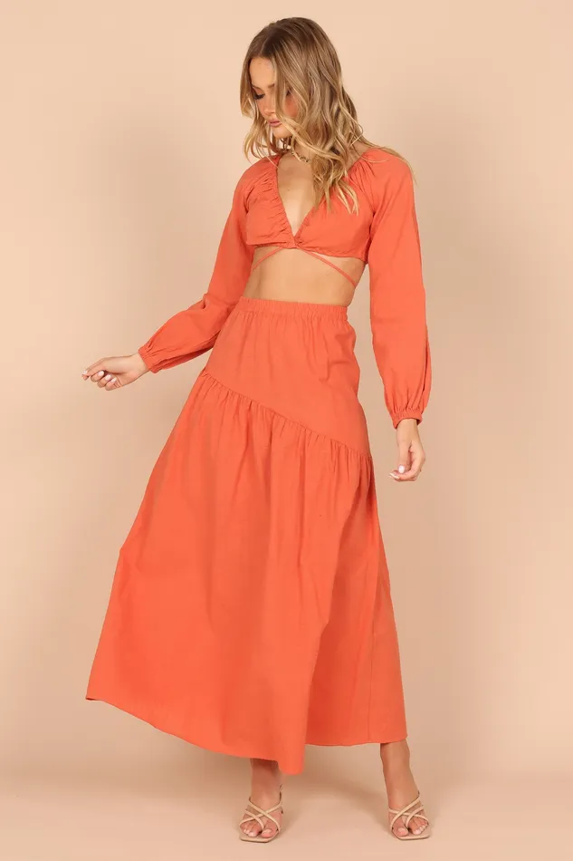 Women Skirts petalandpup Addison Two Piece Set 8211 Rust Rust