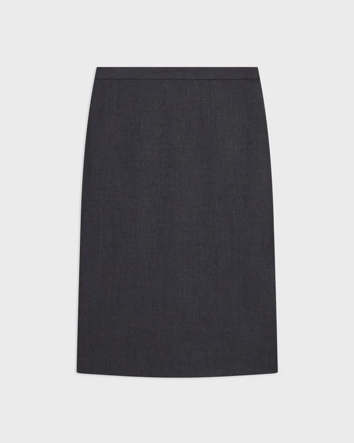 Women Skirts Theory Slim Pencil Skirt In Good Wool Charcoal Melange