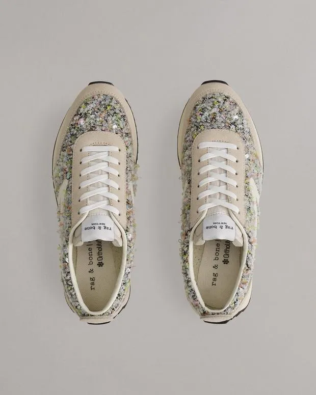 Women Sneakers Rag and Bone Retro Runner Sneaker Light Grey Multi