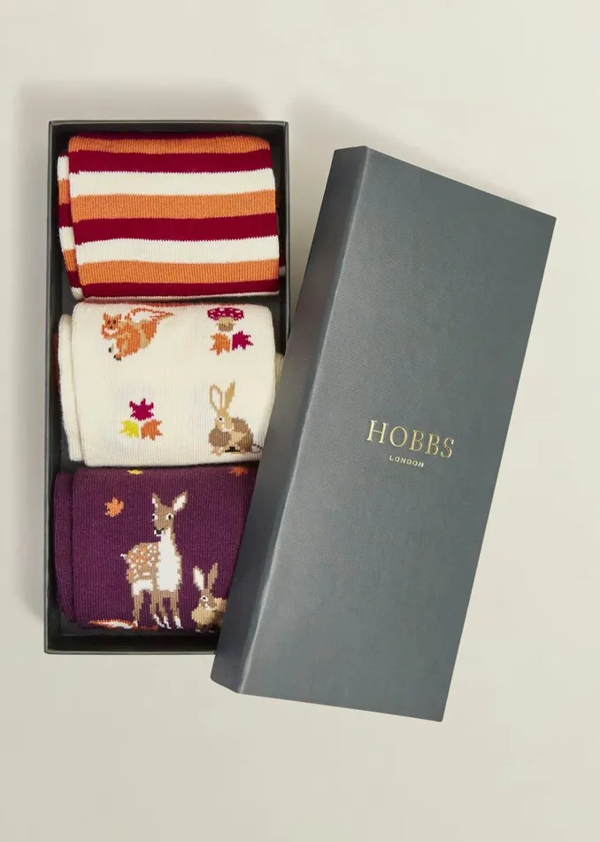 Women Socks and Tights Hobbs Woodland Sock Set Multi