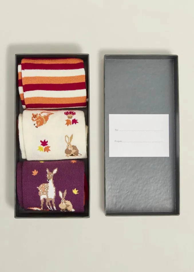 Women Socks and Tights Hobbs Woodland Sock Set Multi