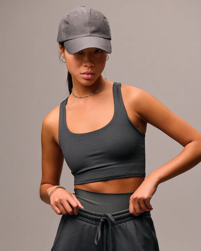 Women Sports Bras Colorfulstandard Active Cropped Bra 8211 Lava Grey